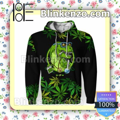 Best Shop I Hit More Trees Than A Blind Tarzan Weed Dinosaurs Cannabis Hooded Sweatshirt