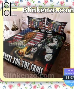 Discount I Stand For The Flag I Kneel For The Cross Bedding Set Queen Full