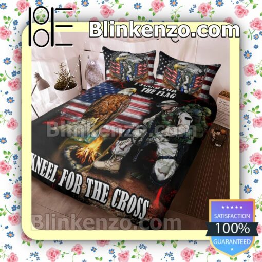 Discount I Stand For The Flag I Kneel For The Cross Bedding Set Queen Full
