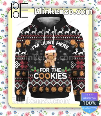 I'm Just Here For The Cookies Pullover Hoodie Jacket a