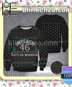 Impeach 46 Let's Go Brandon Christmas Sweatshirts