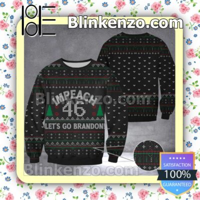 Impeach 46 Let's Go Brandon Christmas Sweatshirts