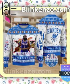 James Harden The Beard Philadelphia 76ers Nba Sport Christmas Sweatshirts
