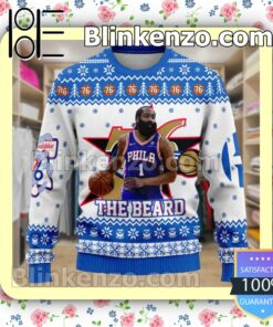 James Harden The Beard Philadelphia 76ers Nba Sport Christmas Sweatshirts a