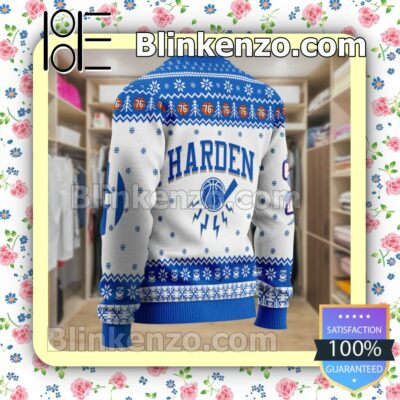 James Harden The Beard Philadelphia 76ers Nba Sport Christmas Sweatshirts b