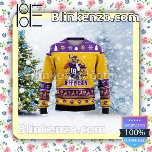 Justin Jefferson I Love You 3000 Minnesota Vikings Sport Christmas Sweatshirts a
