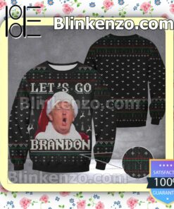 Let's Go Brandon Funny Trump Merch Christmas Sweatshirts