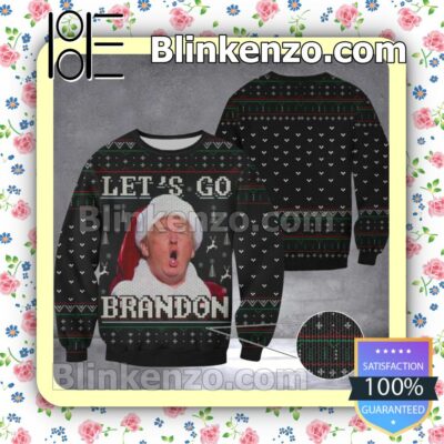 Let's Go Brandon Funny Trump Merch Christmas Sweatshirts