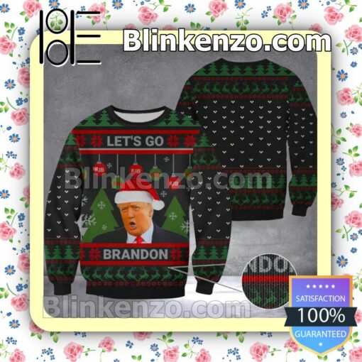 Let's Go Brandon Trump 2024 Christmas Sweatshirts