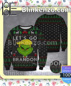 Let's Go Brandon Trump Grinch Christmas Sweatshirts