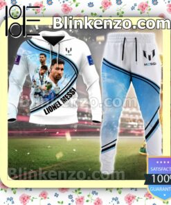 Lionel Messi Argentina Qatar World Cup Champions 2022 Hooded Sweatshirt, Long Pants