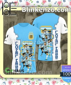 Discount Lionel Messi Argentina Team 2022 Qatar World Cup Champion Polo Short Sleeve Shirt