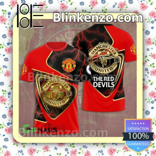 Unisex Manchester United The Red Devils Polo Short Sleeve Shirt