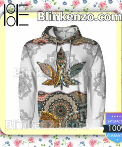 Best Shop Mandala Marijuana Weed Cannabis Hooded Sweatshirt