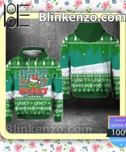 Merry Merry Merry Grinchmas Pullover Hoodie Jacket