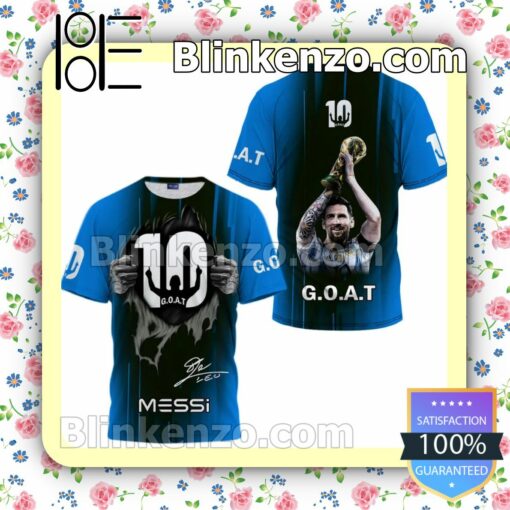 Messi 10 Goat Signature Polo Short Sleeve Shirt