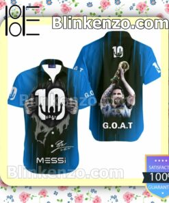 US Shop Messi 10 Goat Signature Polo Short Sleeve Shirt