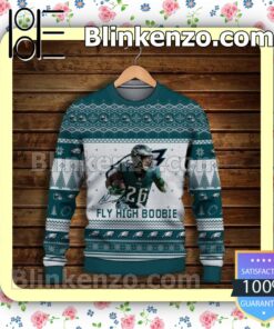 Miles Sanders Philadelphia Eagles Fly High Boobie Fly To Glory Sport Christmas Sweatshirts a