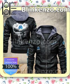 Olympique de Marseille Club Leather Hooded Jacket