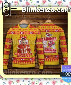 Patrick Mahomes Undefeated Monster Champion Kansas City Chiefs Sport Christmas Sweatshirts