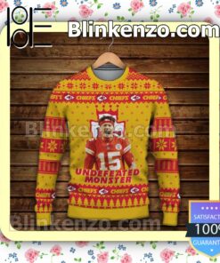 Patrick Mahomes Undefeated Monster Champion Kansas City Chiefs Sport Christmas Sweatshirts a