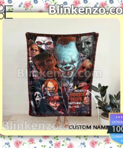 Personalized Horror Movie Watching Queen King Blanket a