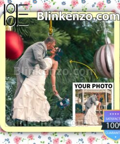 Real Personalized Photo For Couple Hanging Ornaments
