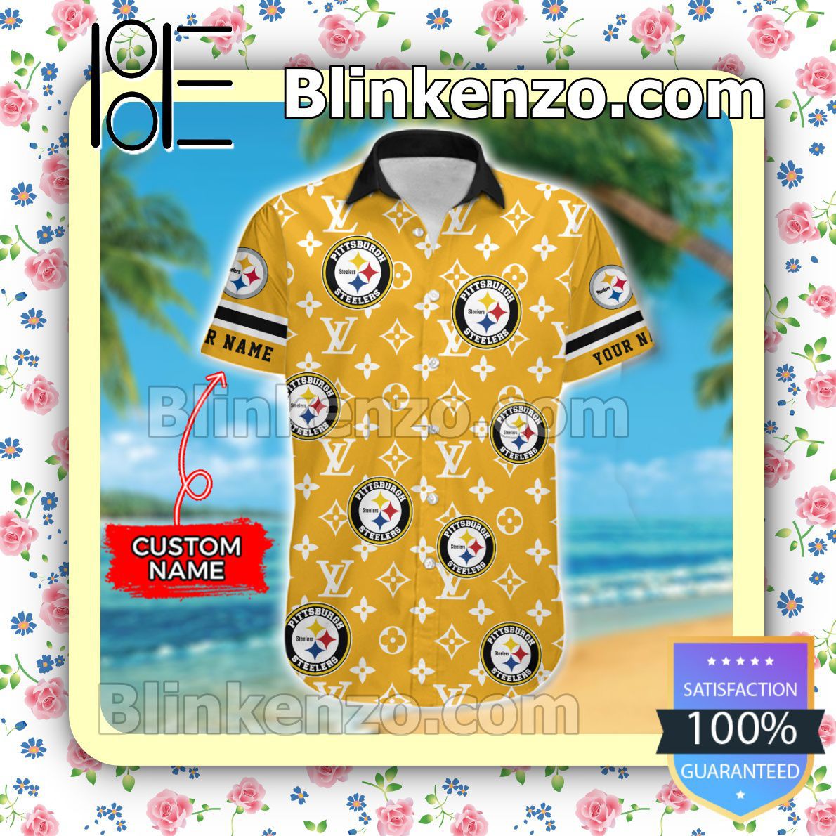 NFL Pittsburgh Steelers Fans Louis Vuitton Hawaiian Shirt For Men