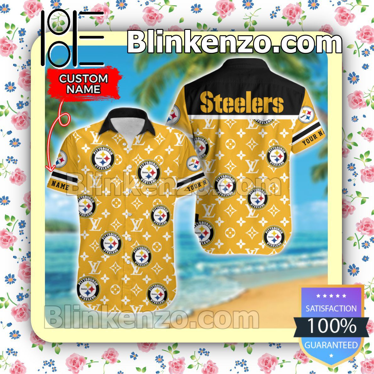 NFL Pittsburgh Steelers Fans Louis Vuitton Hawaiian Shirt For Men