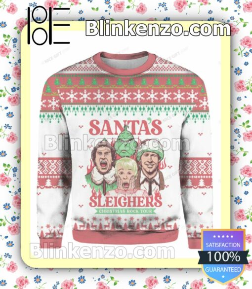 Santa's Sleighers Christmas Rock Tour Holiday Christmas Sweatshirts a