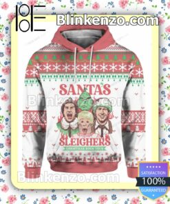 Santa's Sleighers Christmas Rock Tour Pullover Hoodie Jacket a