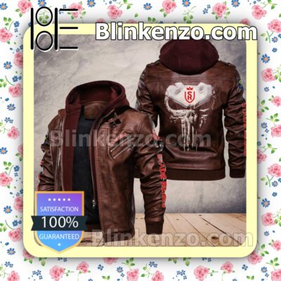 Stade de Reims Club Leather Hooded Jacket a