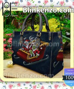 The Grinch And Jack Skellington Leather Totes Bag