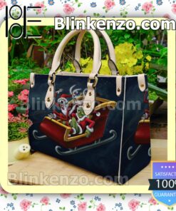 The Grinch And Jack Skellington Leather Totes Bag a