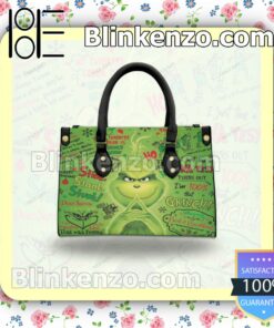 The Grinch Stink Stank Stunk Leather Totes Bag b