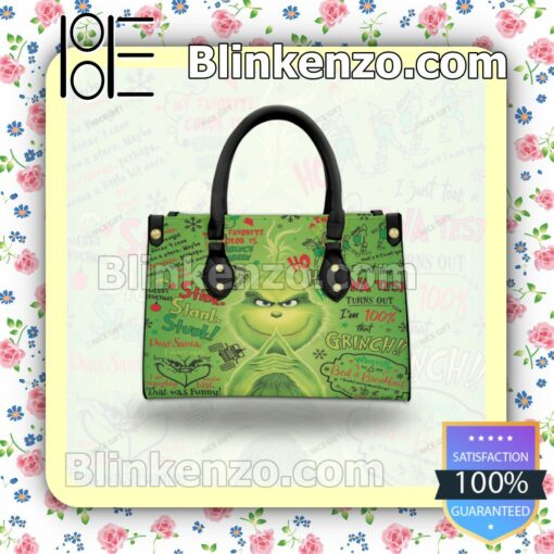 The Grinch Stink Stank Stunk Leather Totes Bag b