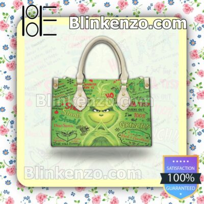 The Grinch Stink Stank Stunk Leather Totes Bag c