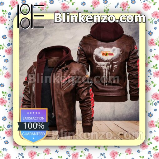 Union Berlin Club Leather Hooded Jacket a