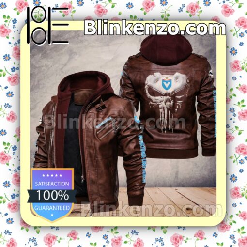 Viktoria Berlin Club Leather Hooded Jacket a