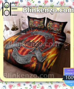 We Will Never Forget Bravery Honor Sacrifice Firefighter Bedding Set Queen Full a