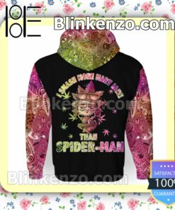 Vibrant Weed Rick I Smash More Mary Jane Than Spider-man Cannabis Hooded Sweatshirt