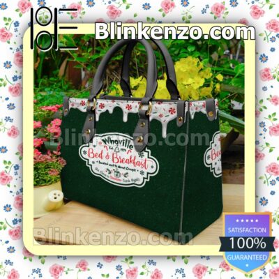 Whoville Est 1954 Bed And Breakfast Leather Totes Bag