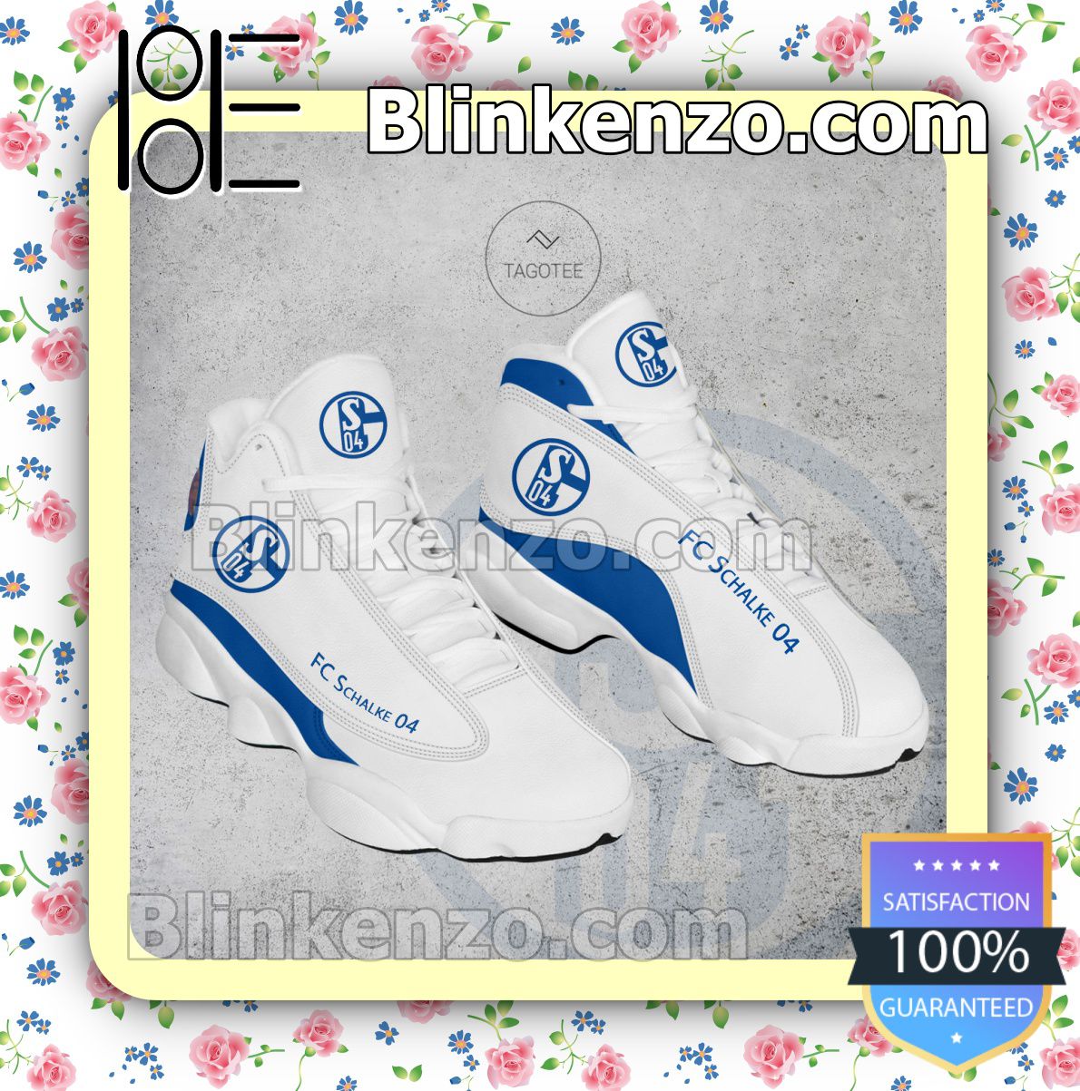 Louis Vuitton LV Monogram Blue Air Jordan High Top Shoes Sneakers - Tagotee