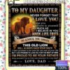 Lion To My Daughter Never Forget That I Love You Love Dad Throw Blanket