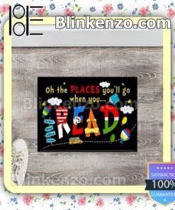 Oh The Places You'll Go When You Read Dr. Seuss Entryway Mats