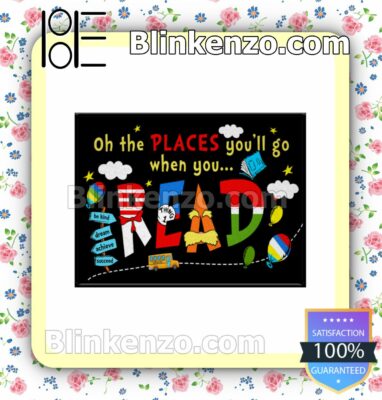 Funny Tee Oh The Places You'll Go When You Read Dr. Seuss Entryway Mats