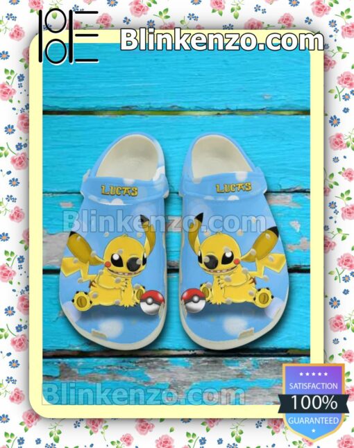 Personalized Pikachu Stitch Fan Crocs