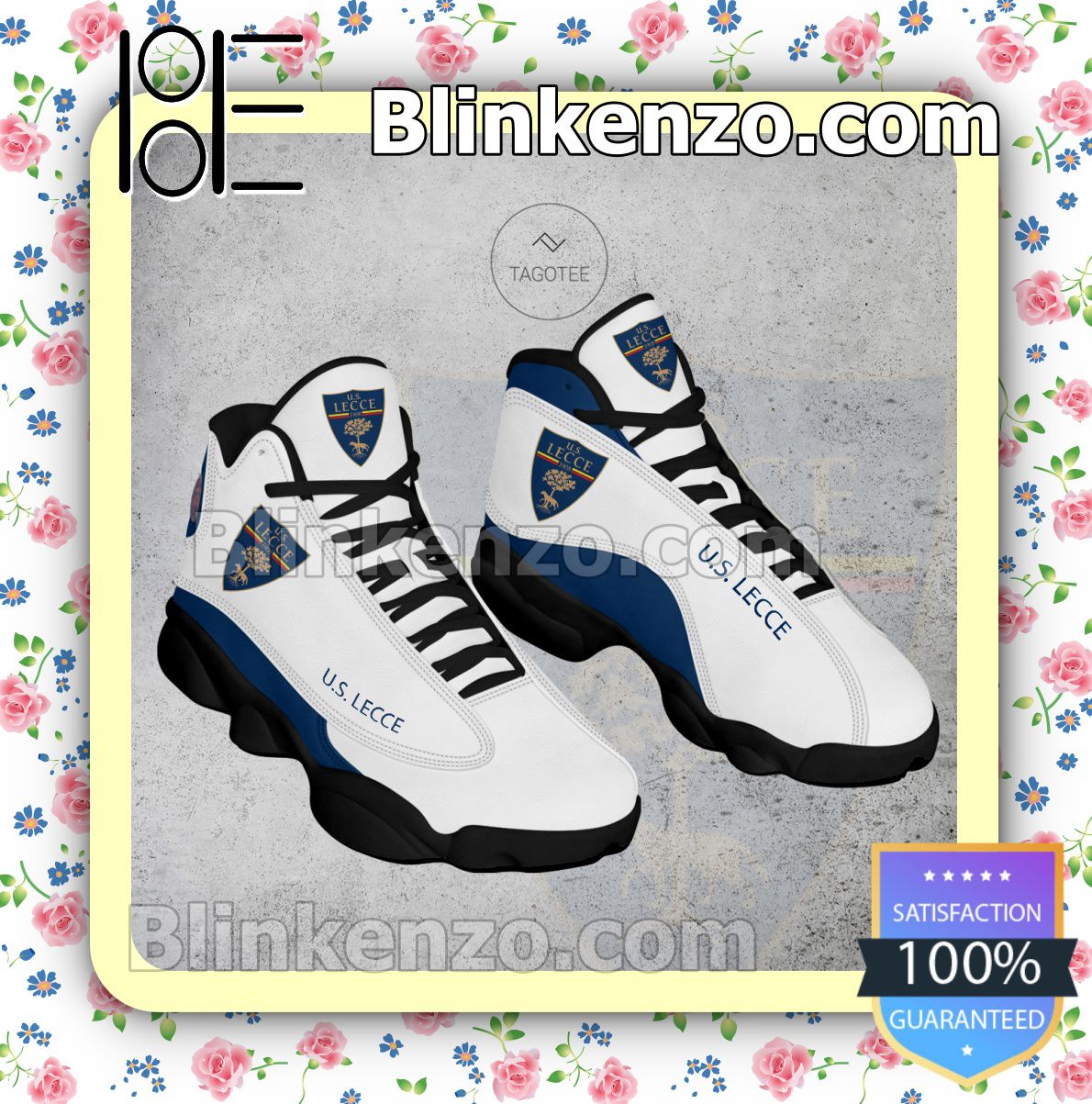 Louis Vuitton LV Monogram Blue Air Jordan High Top Shoes Sneakers - Tagotee