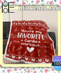 Handmade You're My Favorite Cardio Workout Throw Blanket