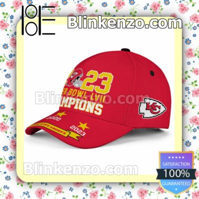 2023 Super Bowl LVII Champions Kansas City Chiefs Adjustable Hat a